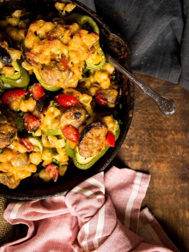 Mac and Cheese Stuffed Peppers | Campfire Recipe Story