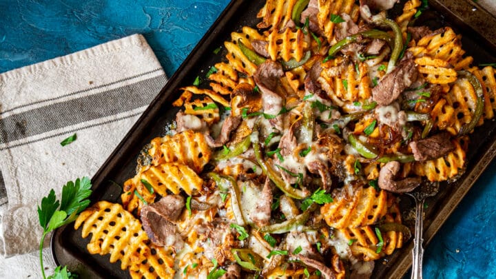 Philly Cheesesteak Fries Easy Recipe Girlcarnivore Com