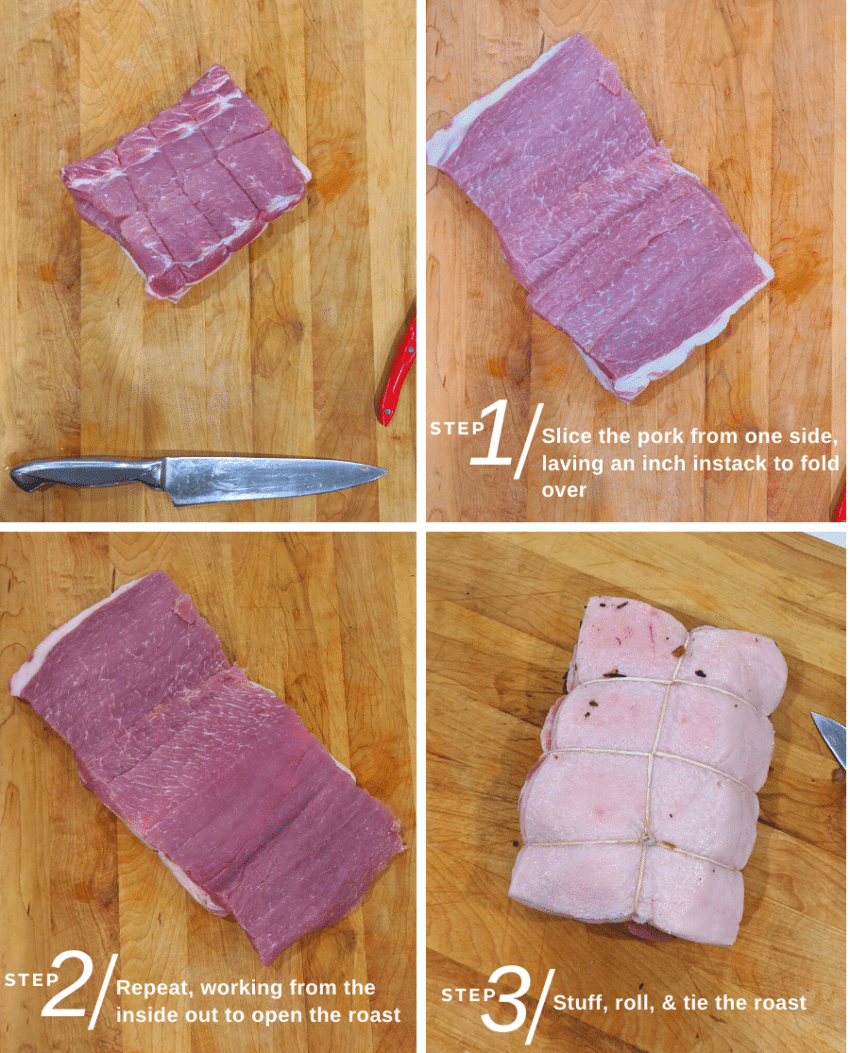 Step by step how how to butterfly a pork loin.