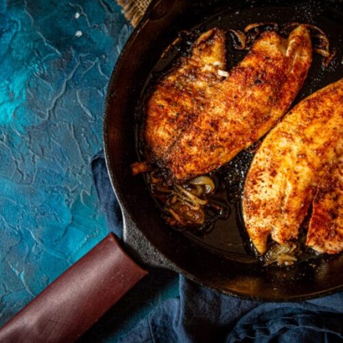 Cast Iron Fish Grill Pan - Sear or Char an Entire Fish