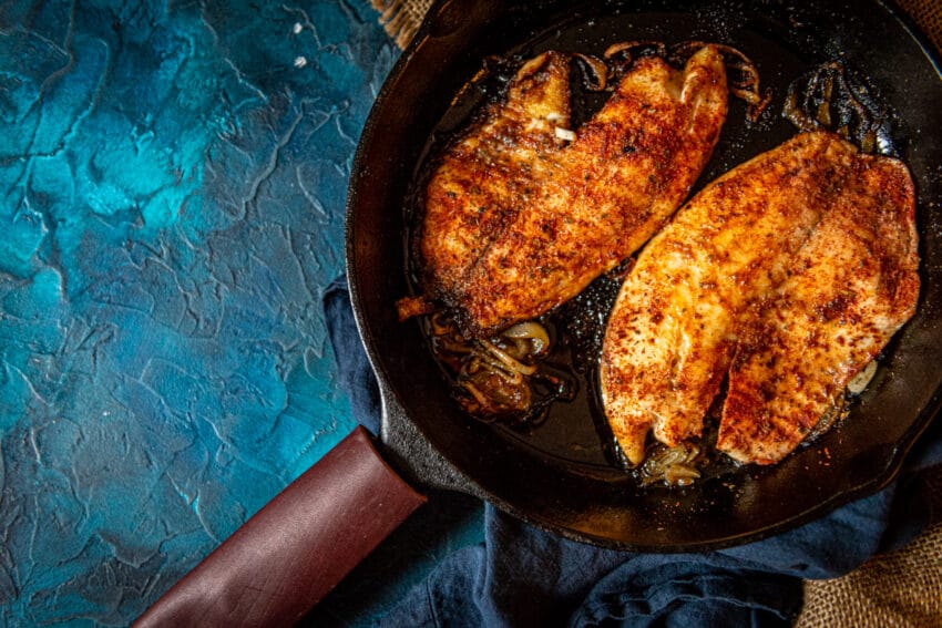 Cast Iron Grilled Tilapia over Charocal - Girl Carnivore