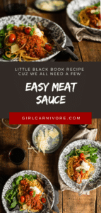 Easy meat sauce recipe pin
