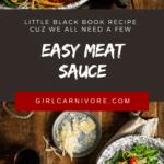 Easy meat sauce recipe pin