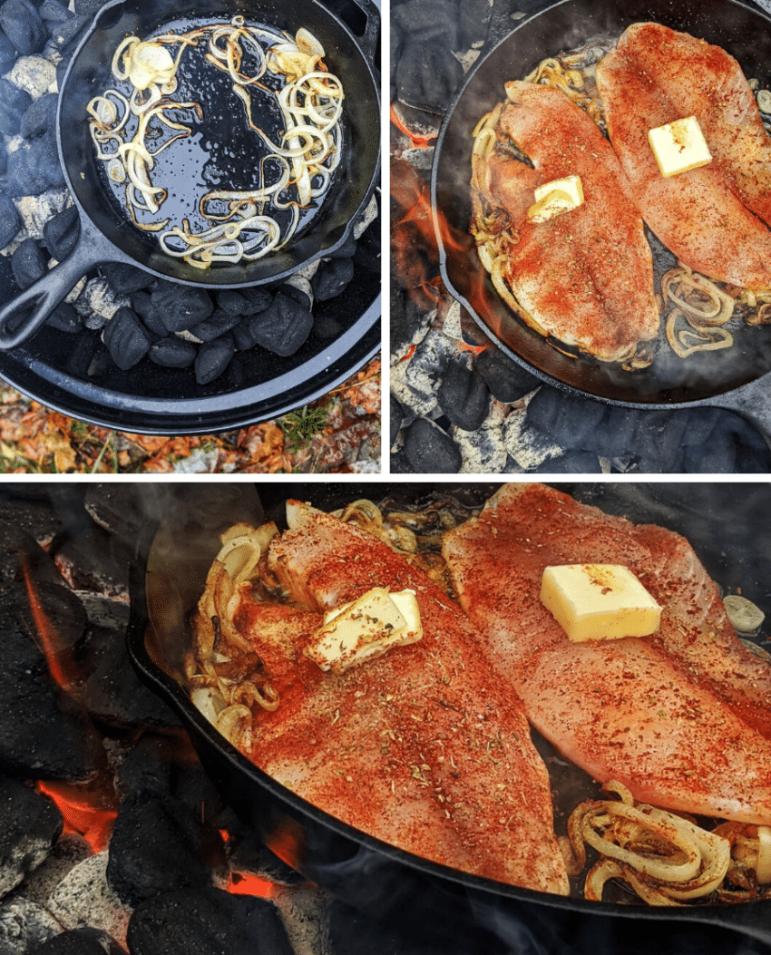 step by step photos for grilling tilapia over coals