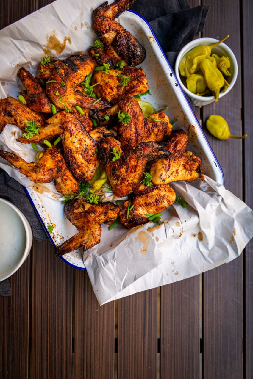 Buttermilk Brined Grilled Chicken Wings