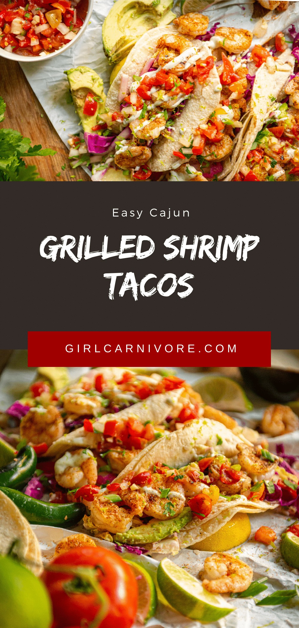 Cajun Grilled Shrimp Tacos - Girl Carnivore