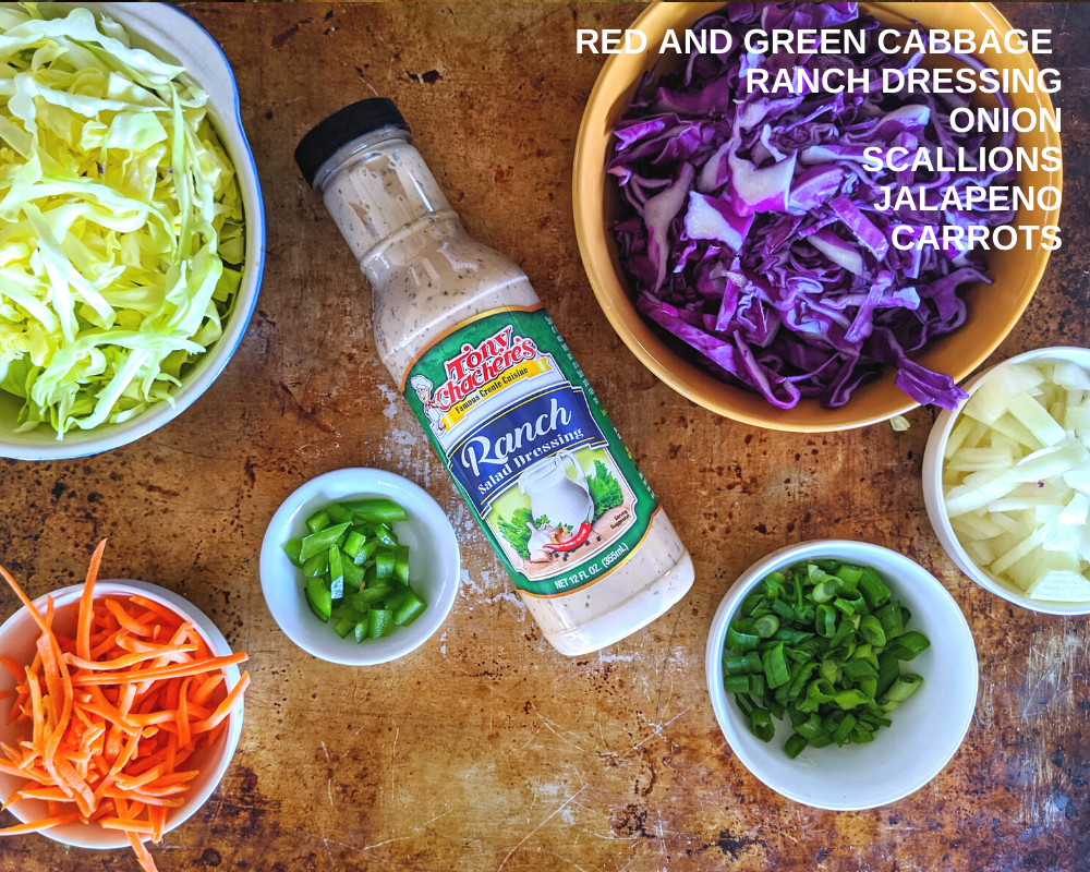 ingredients for creamy slaw