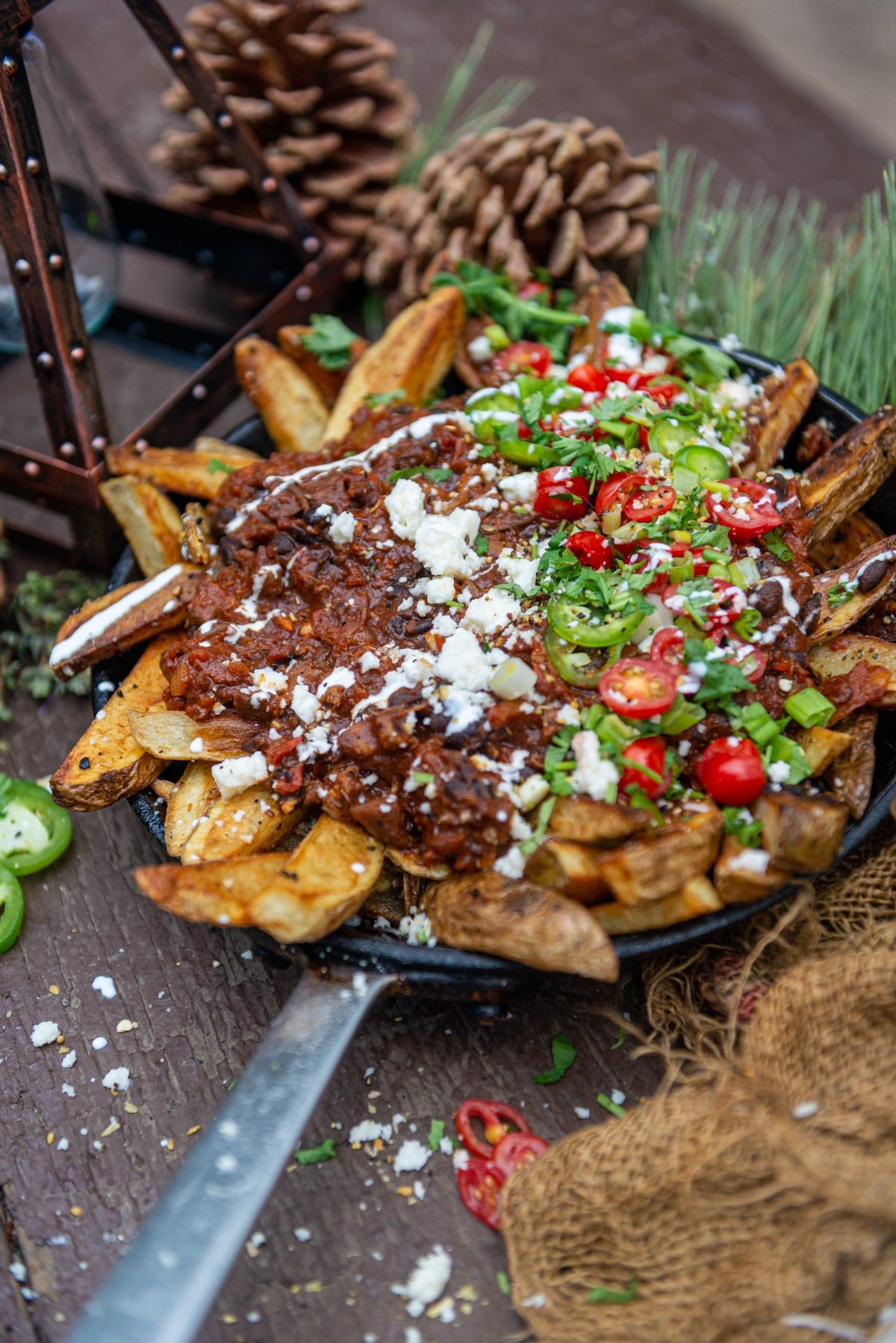 Cast Iron French Fries with Chili
