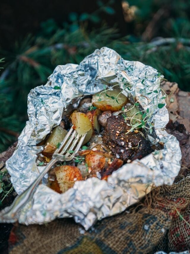 Garlic Steak and Potato Foil Packs for Camping Story