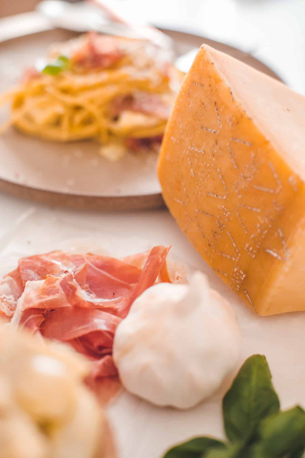 Grana Padano Cheese and Prosciutto di San Daniele or Classic Carbonara