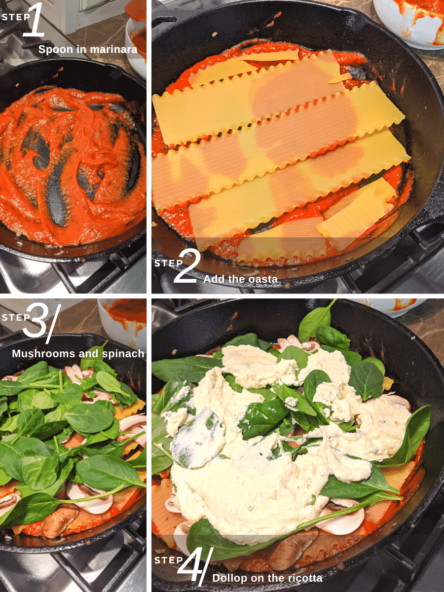 Steps to Make Skillet Lasagna in Iron Skillet