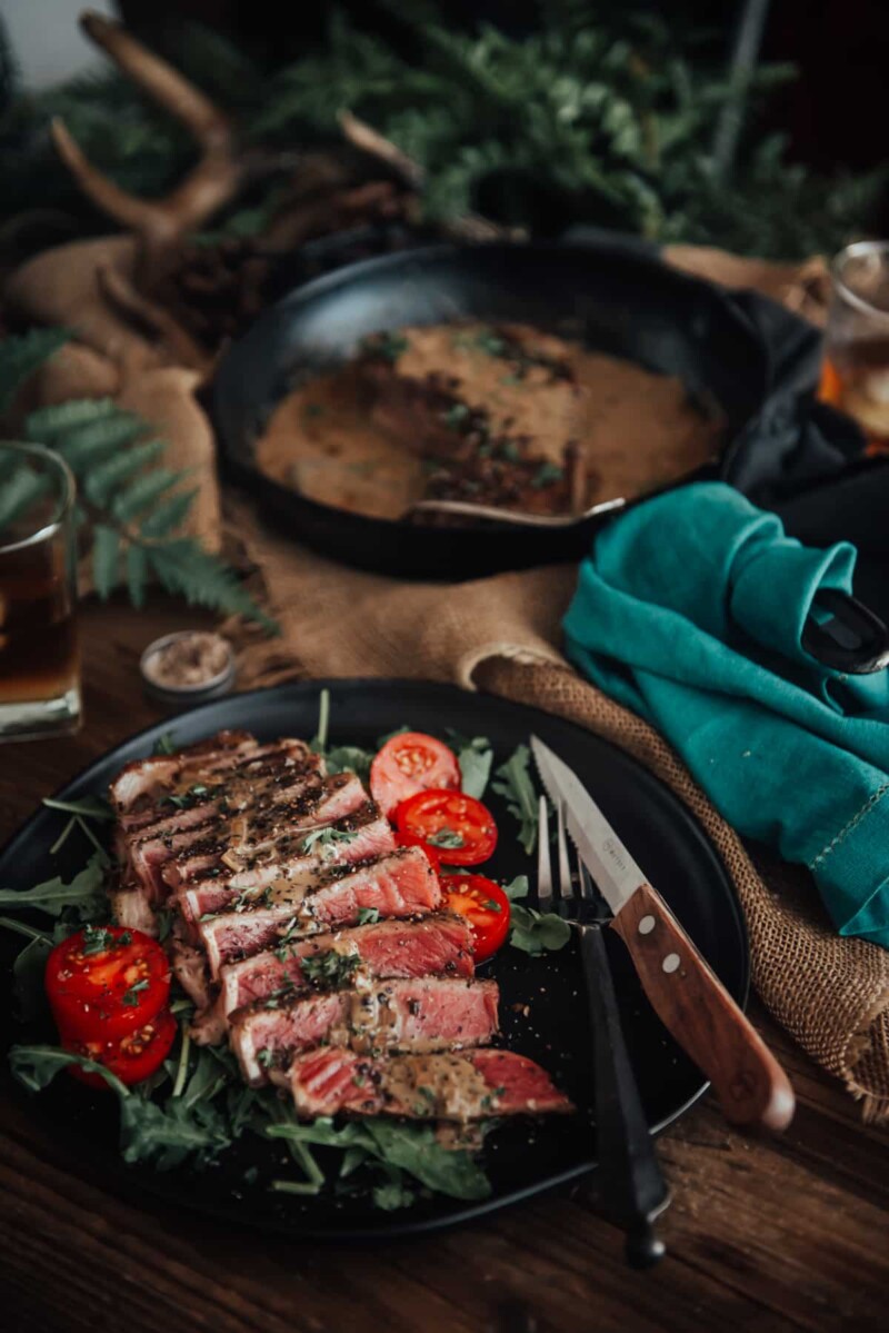 Cast Iron Steak With Sauce Au Poivre - Girl Carnivore