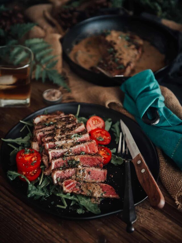 Cast Iron Campfire Steak au Poivre Story