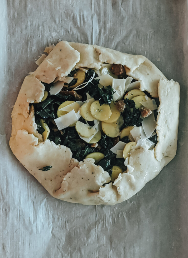 Savory Potato, Kale, and Sausage Galette Girl Carnivore