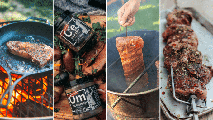 4 grid image for grilling gift guide