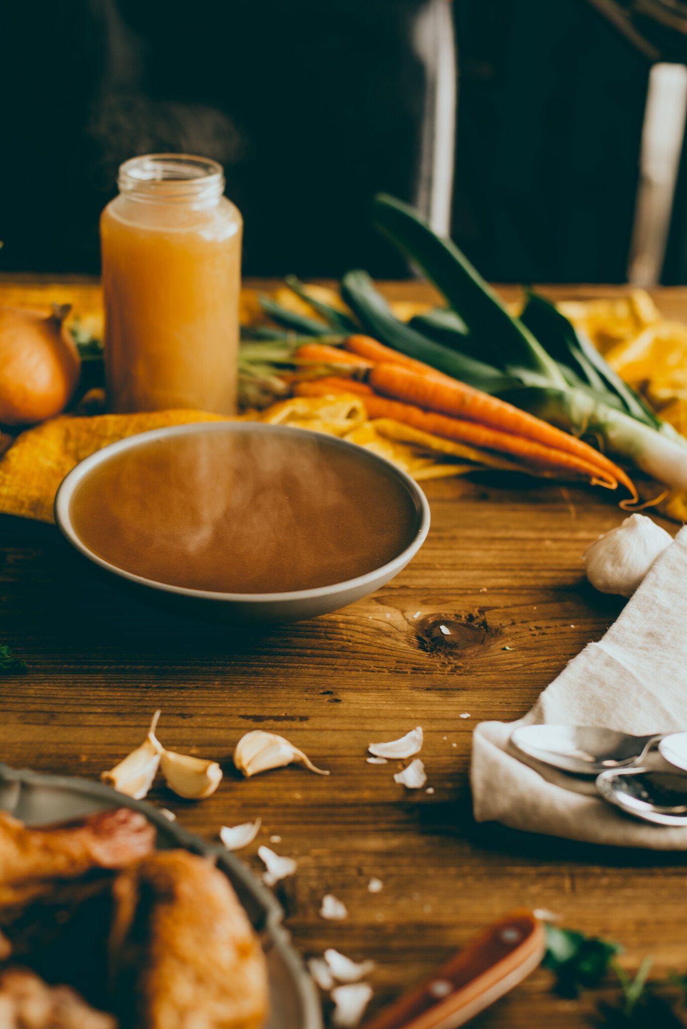 Instant Pot Chicken Stock Recipe {Step-by-Step Photos} - Savory Simple