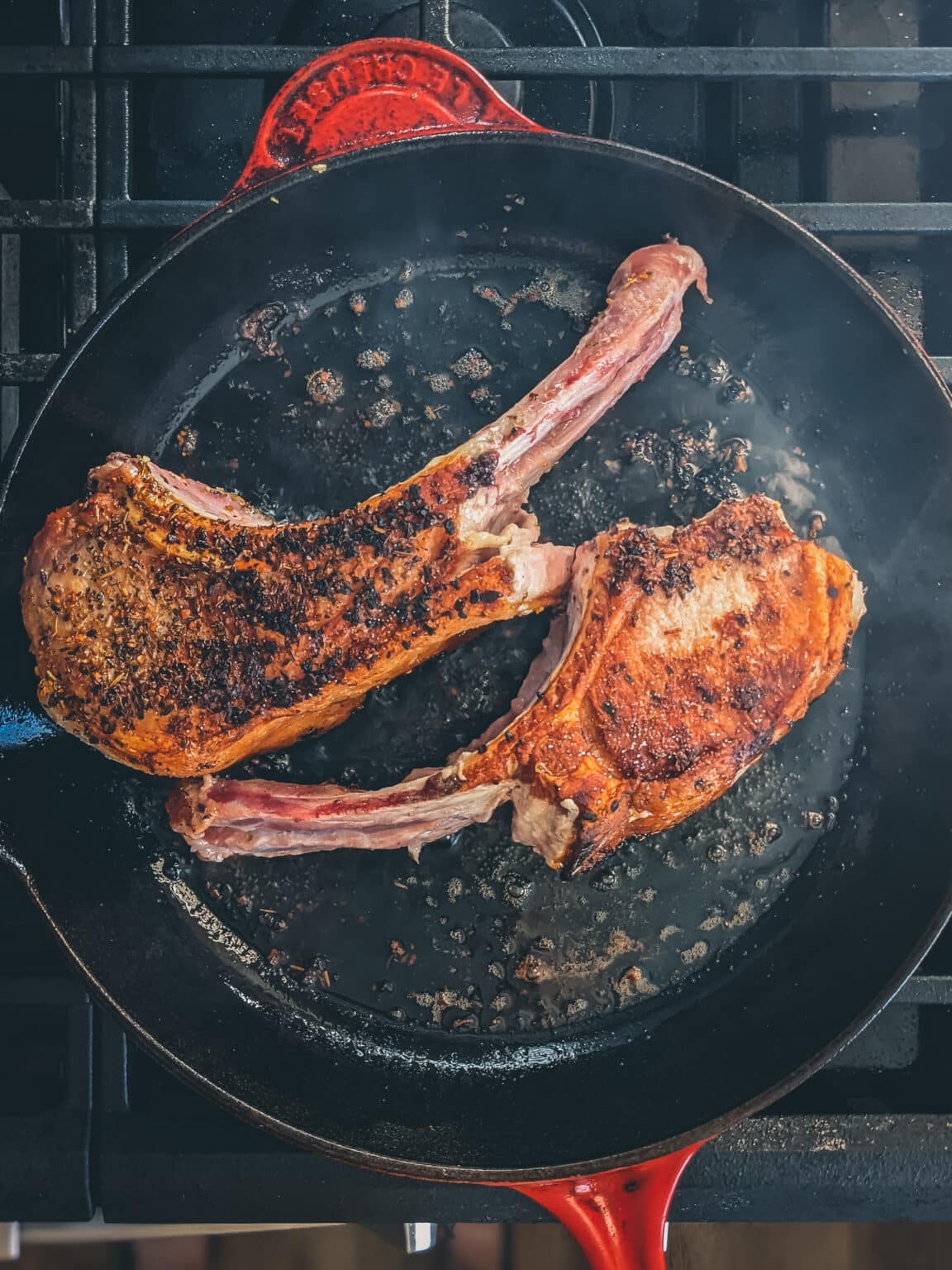 DoubleCut Cast Iron Pork Chops Girl Carnivore