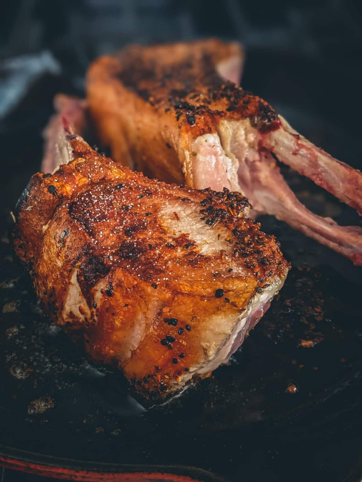 DoubleCut Cast Iron Pork Chops Girl Carnivore