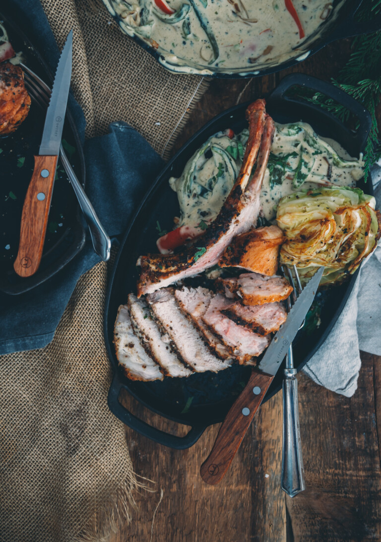 DoubleCut Cast Iron Pork Chops Girl Carnivore