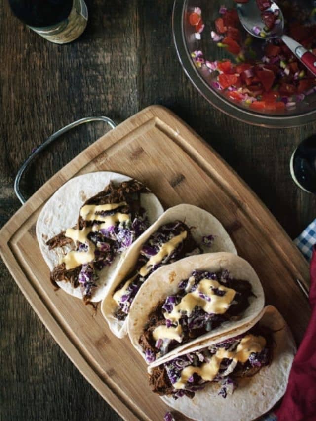 BBQ Brisket Tacos with Dubliner Cheese Sauce Story Girl Carnivore
