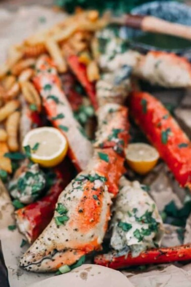 Grilled King Crab Legs with Chimichurri Butter cover