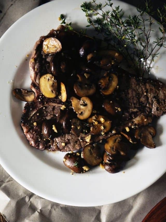 Grilled TBone Steaks with Thyme Mushrooms Story Girl Carnivore