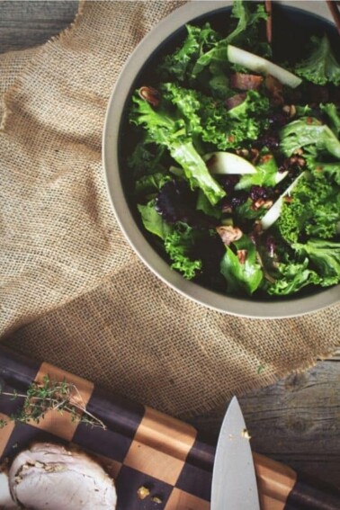 Kale & Apple Salad with Warm Bacon Vinaigrette cover