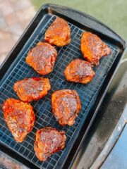 Traeger Smoked Chicken Thighs Girl Carnivore   How To Grill Chicken Thighs 47 180x240 