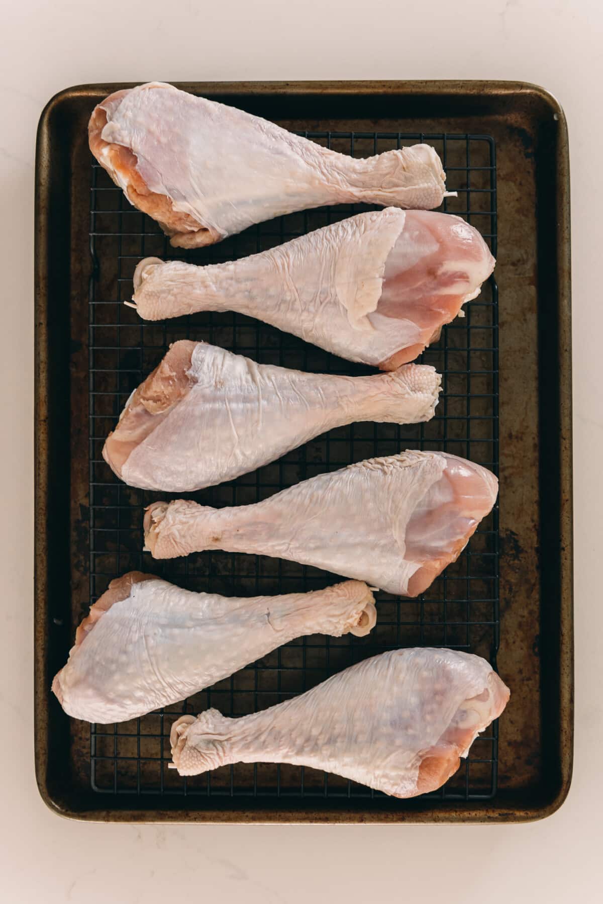 Raw turkey legs.