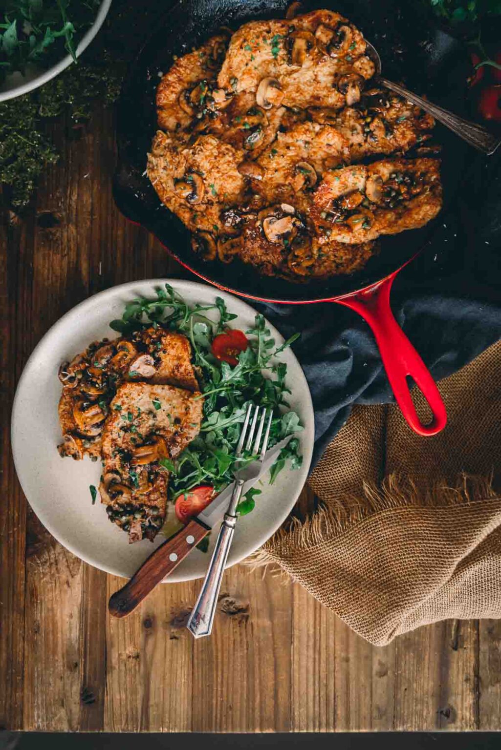 Veal Scallopini alla Mushrooms Girl Carnivore