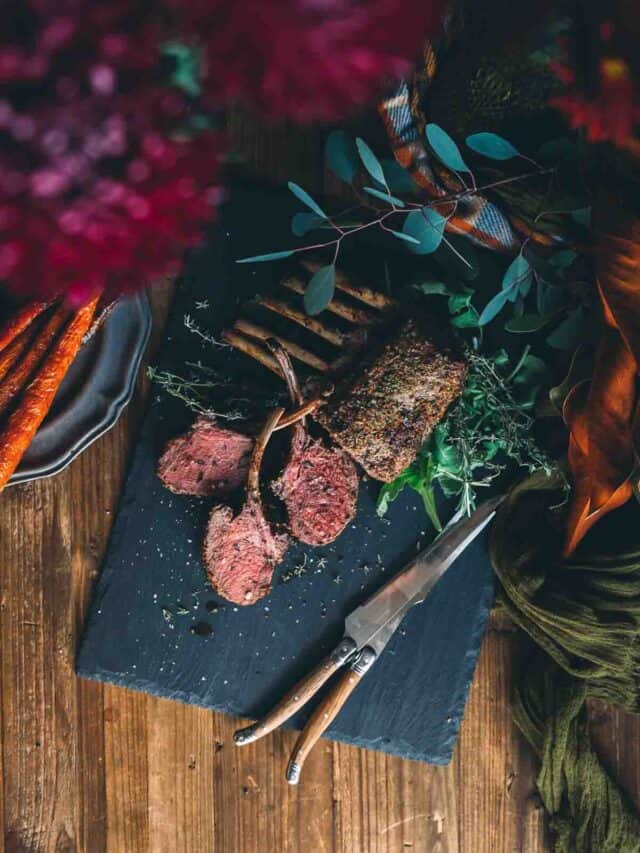 HERB CRUSTED ROASTED RACK OF VENISON