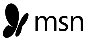 The msn logo on a green background.