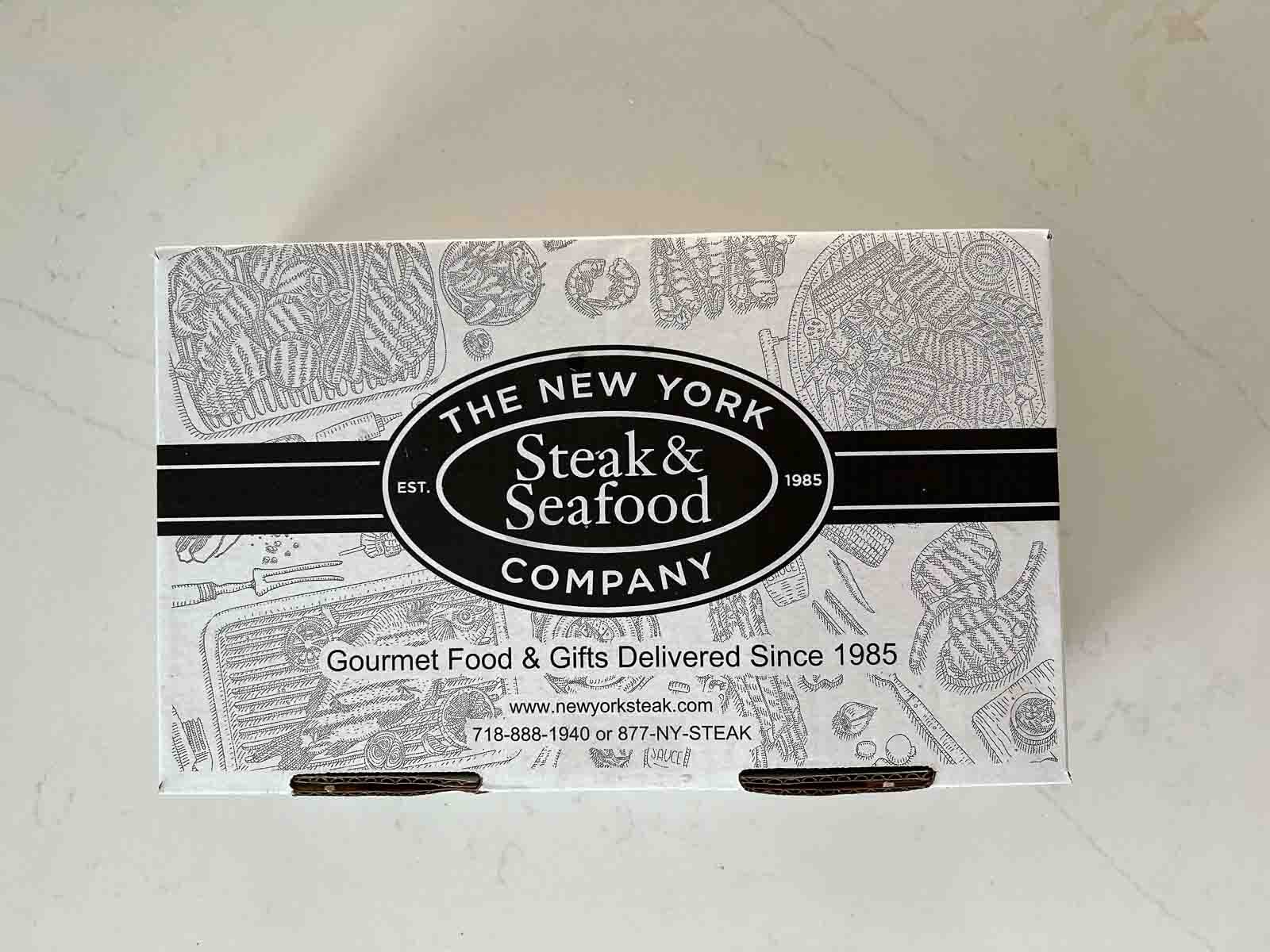 New York Seafood and Steak company box to show packaging. 