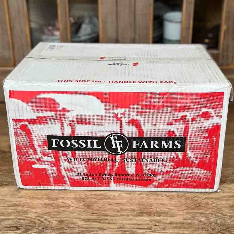 Fossil farms box to show packaging. 