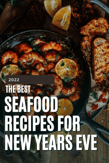best seafood recipes for new years graphic