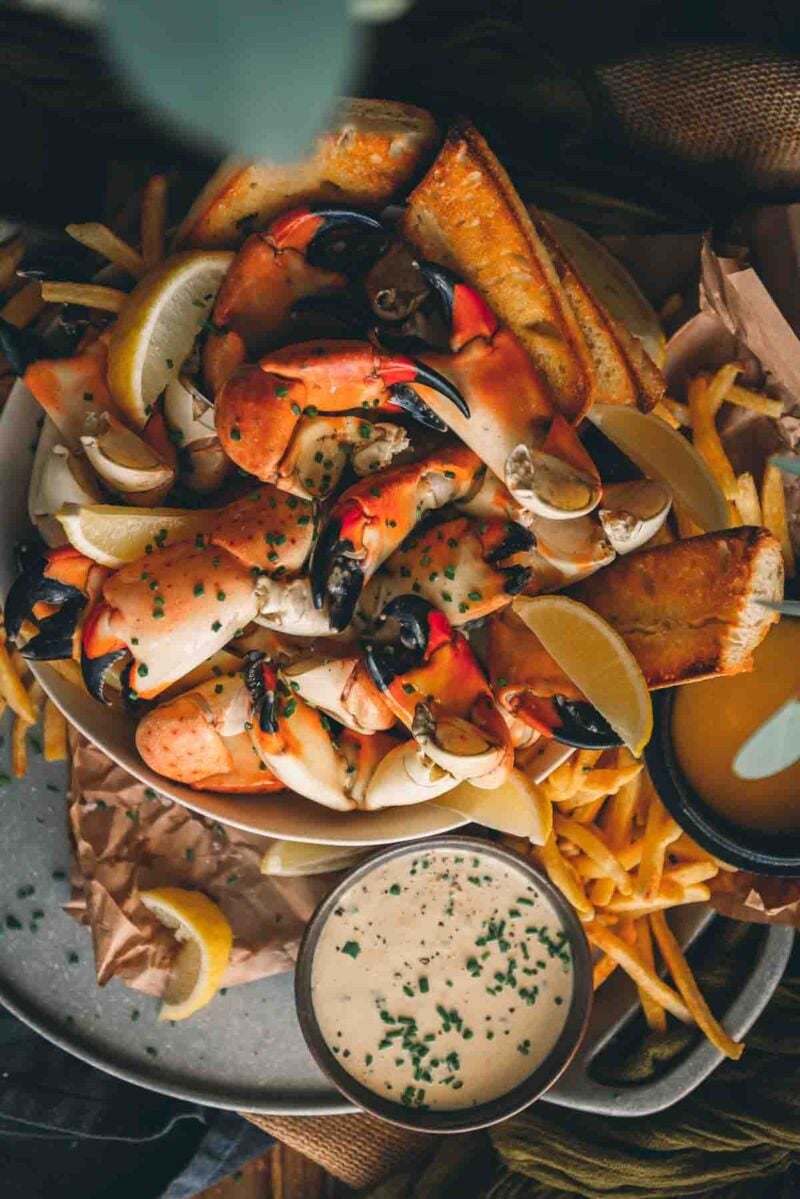 🦀 Steamed Stone Crab Claws with Mustard Sauce GirlCarnivore