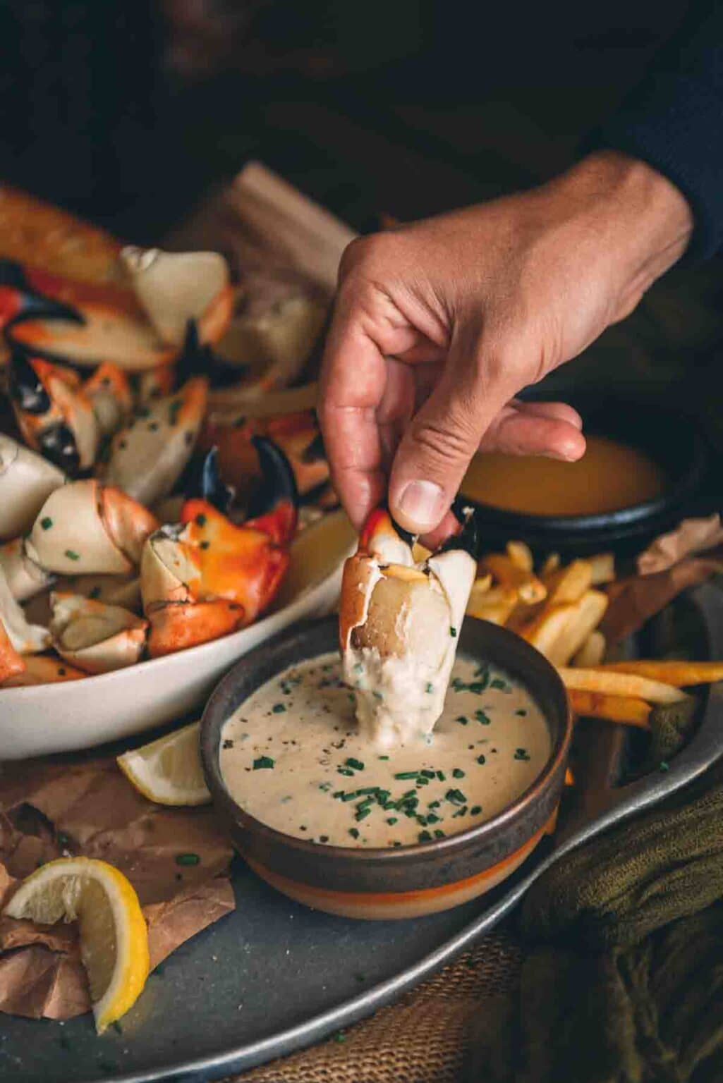 🦀 Steamed Stone Crab Claws with Mustard Sauce GirlCarnivore