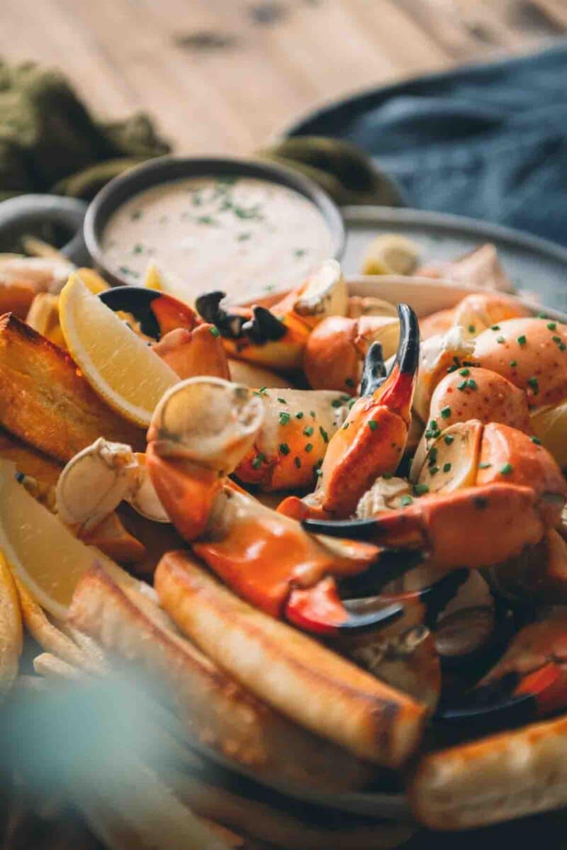 🦀 Steamed Stone Crab Claws with Mustard Sauce - GirlCarnivore