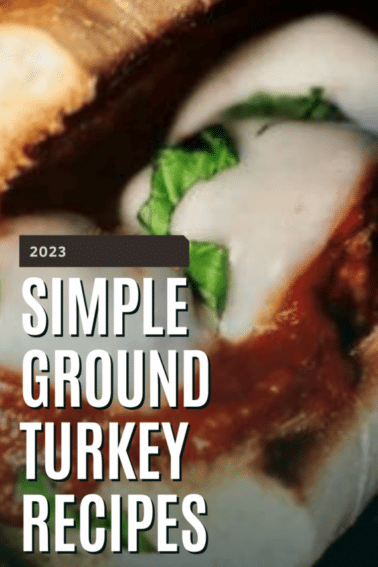 easy ground turkey recipe graphic