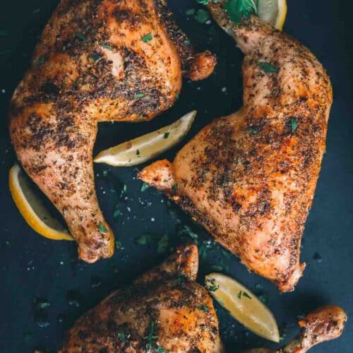 Easy Oven Baked Chicken Quarters - Girl Carnivore