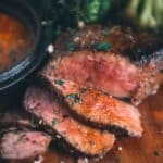 Pan seared ranch steaks with cowboy butter
