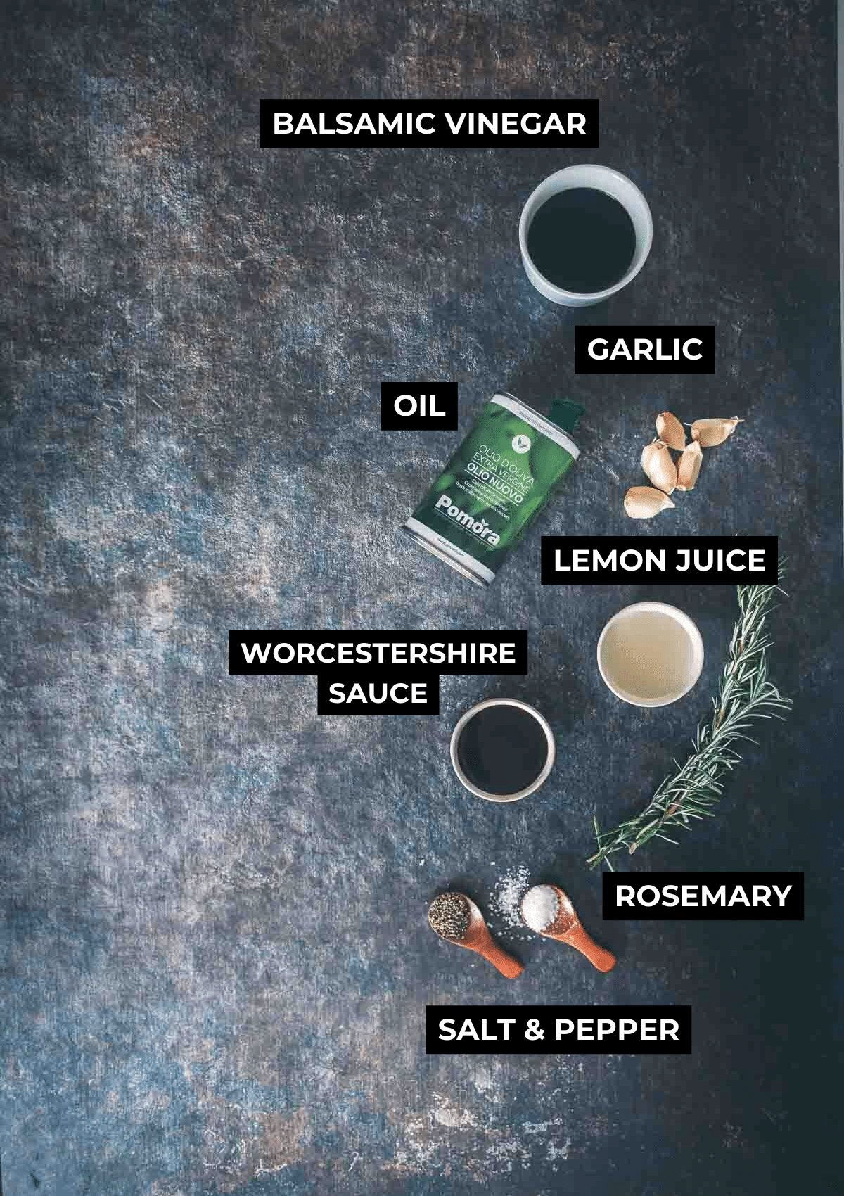 Ingredients for this easy marinade. 