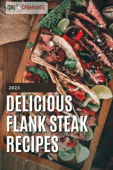 flank steak recipes graphic.