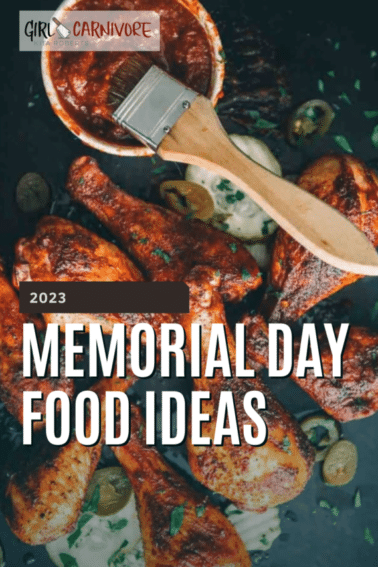 memorial day food ideas graphic.