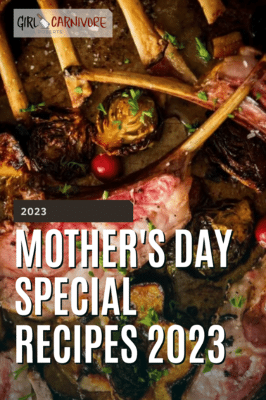 mothers day special recipe graphic.