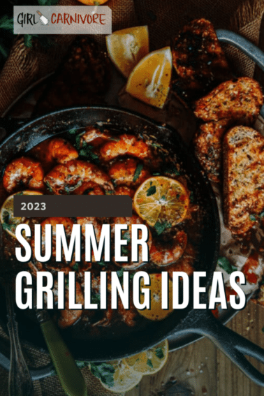 Summer grilling ideas graphic.