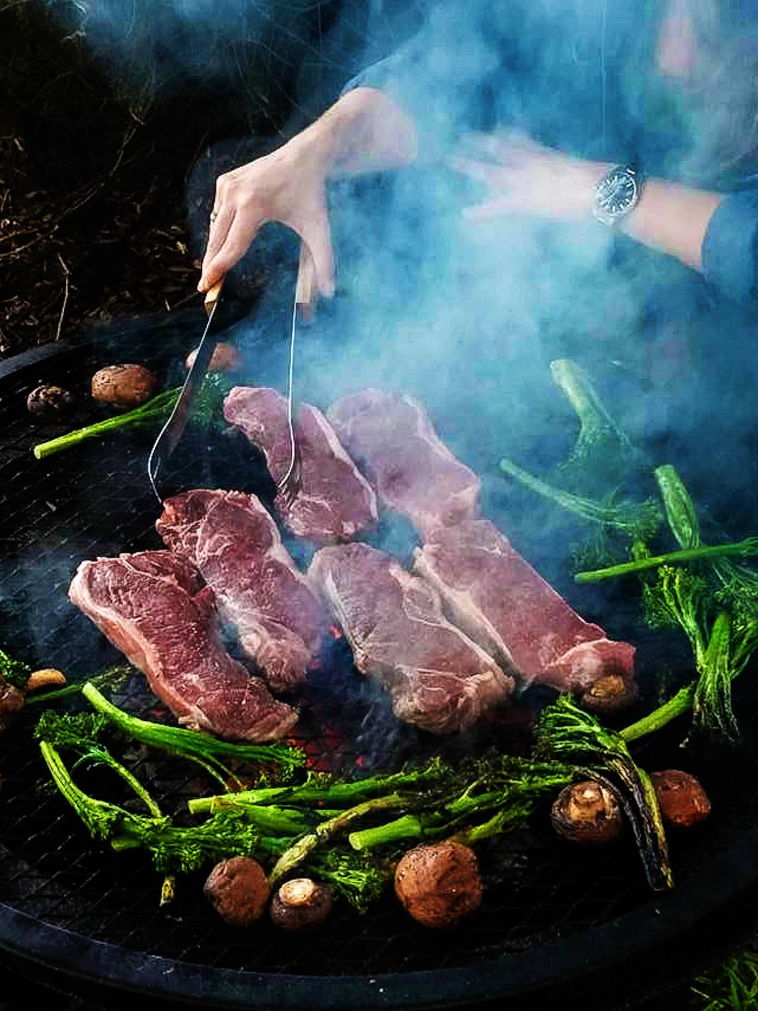 Tender steaks for outlet grilling