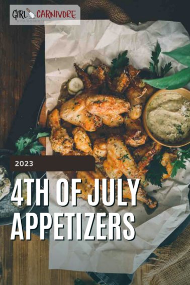 4th of july appetizers graphic