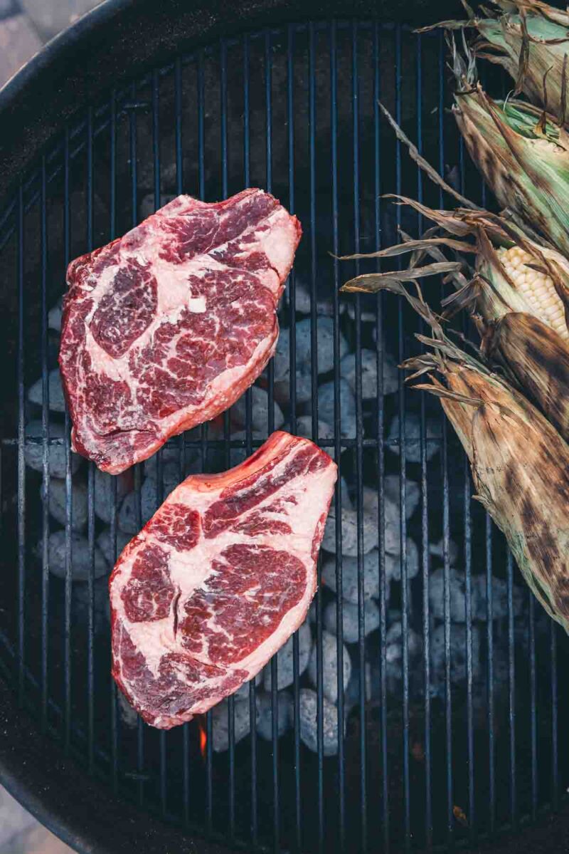 Grilled Bone in Ribeye Steaks Girl Carnivore