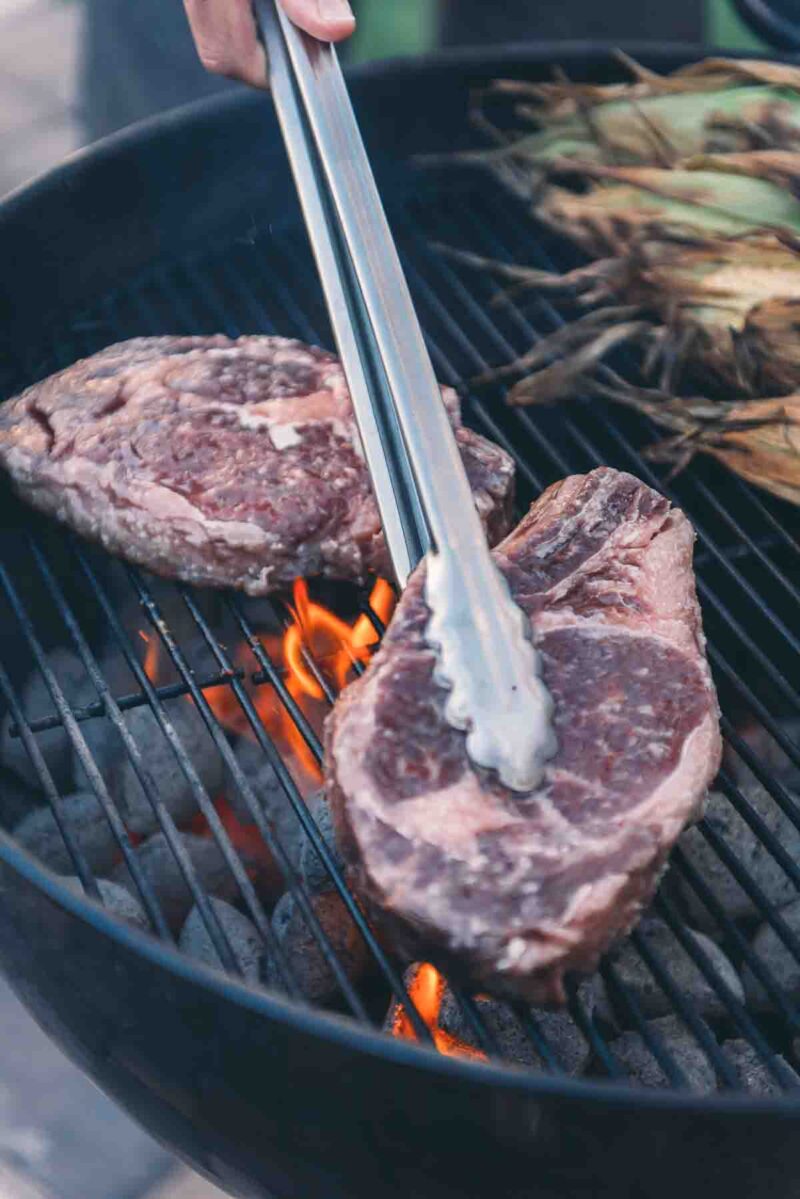 Grilled Bone in Ribeye Steaks Girl Carnivore